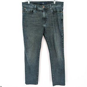 XABI Los Angeles Jeans 36 Cotton Stretch Denim Blue Made In USA Classic Hemmed